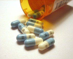 Fluoxetine: also known as Prozac or Serafem. By Tom Varco (Own work) [CC BY-SA 3.0 (http://creativecommons.org/licenses/by-sa/3.0)], via Wikimedia Commons